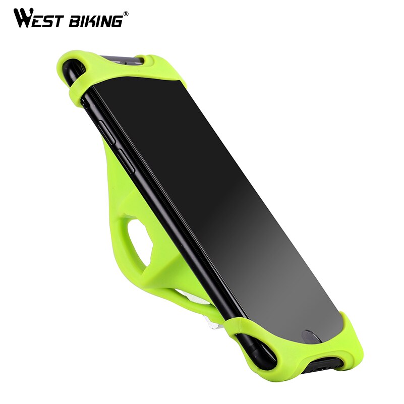WEST BIKING Silicone Bike Phone Holder 4.0-5.5 inch Smart Mobile Phone Bike Mount Bracket GPS Phone - royalsportstore